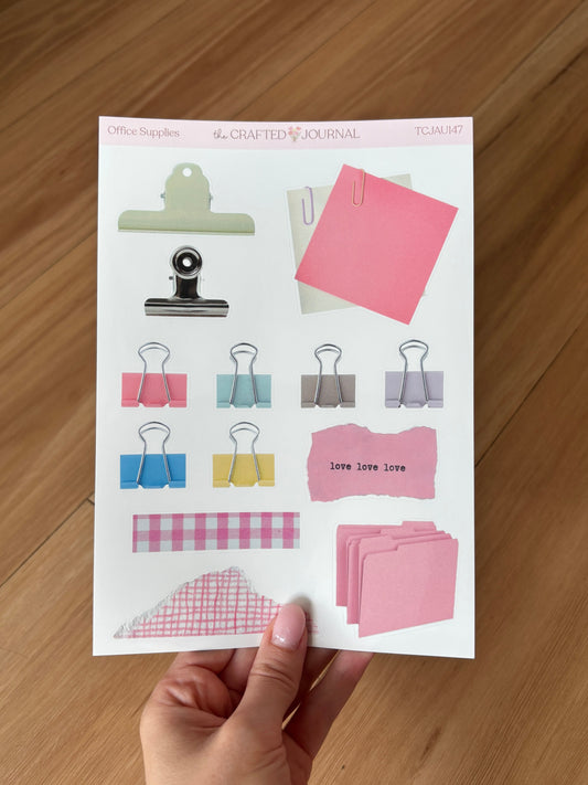 Paper and Clip Sticker Sheet