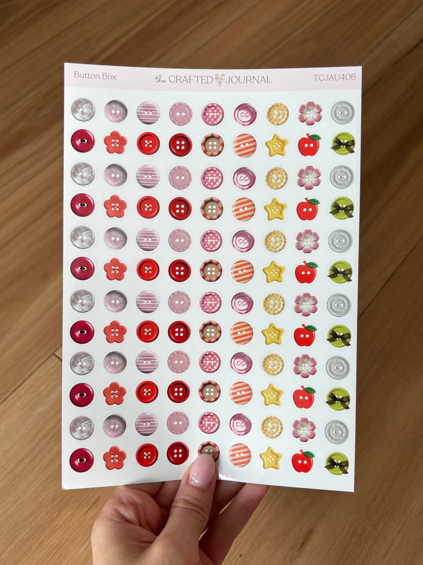 Mixed Button Box Sticker Sheet