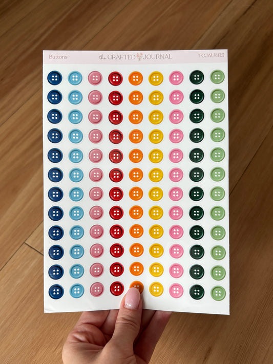 Mixed Buttons Sticker Sheet