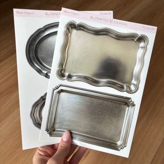 Silver Tray Sticker Sheet Set