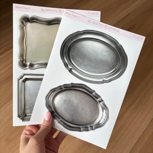 Silver Tray Sticker Sheet Set