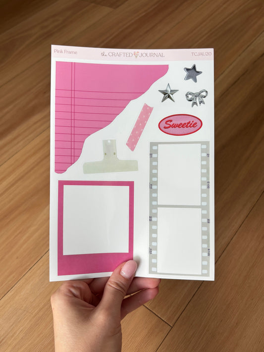 Pink Frame Trinket Sticker Sheet
