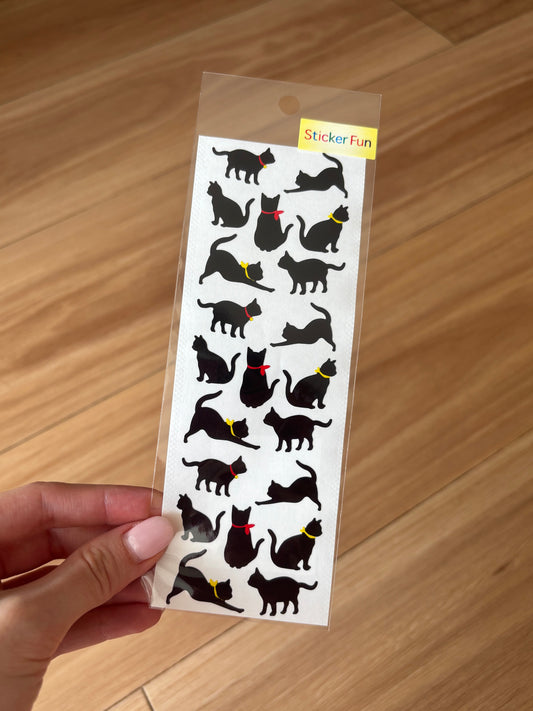 Sticker Fun Paper Black Cat Stickers
