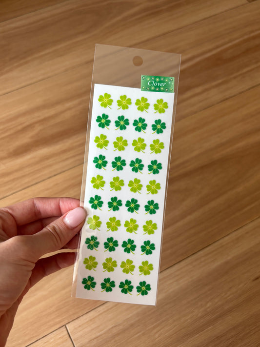 Sticker Fun Sparklies Clover Stickers