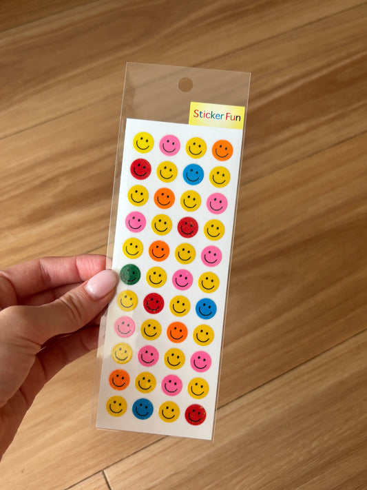 Sticker Fun Sparklies Colourful Smile Stickers