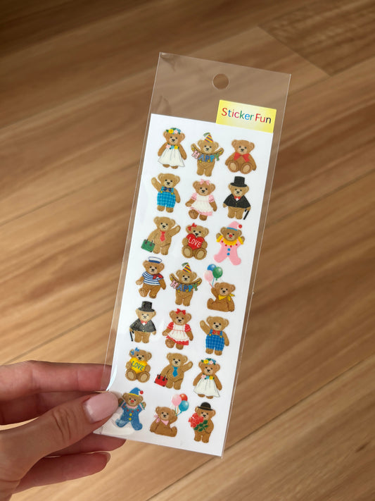 Sticker Fun Sparklies Happy Bear Stickers