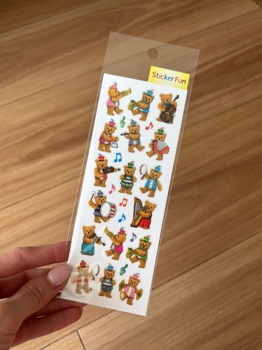 Sticker Fun Sparklies Band of Teddys Stickers