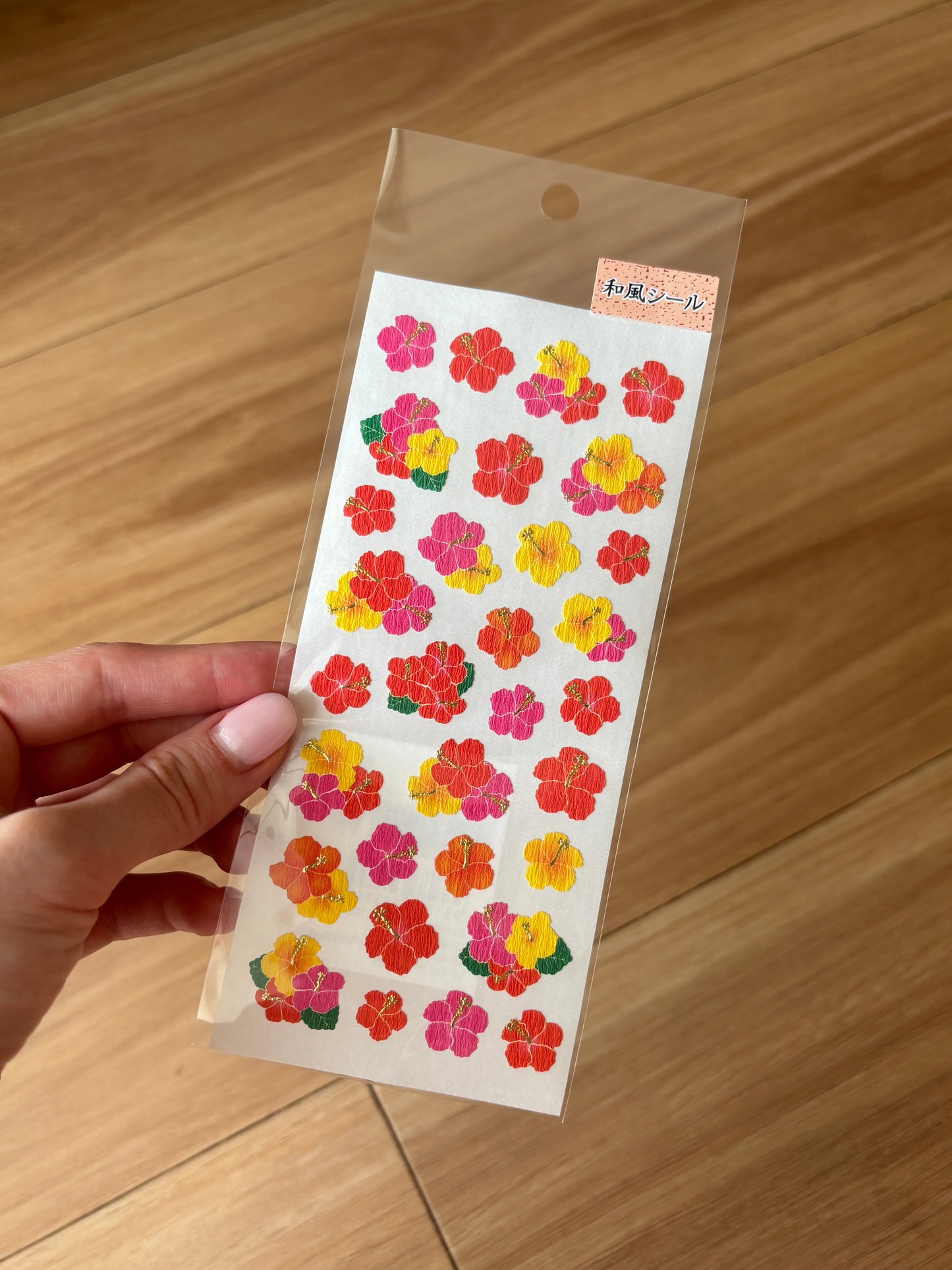 Sticker Fun Paper Hibiscus Stickers