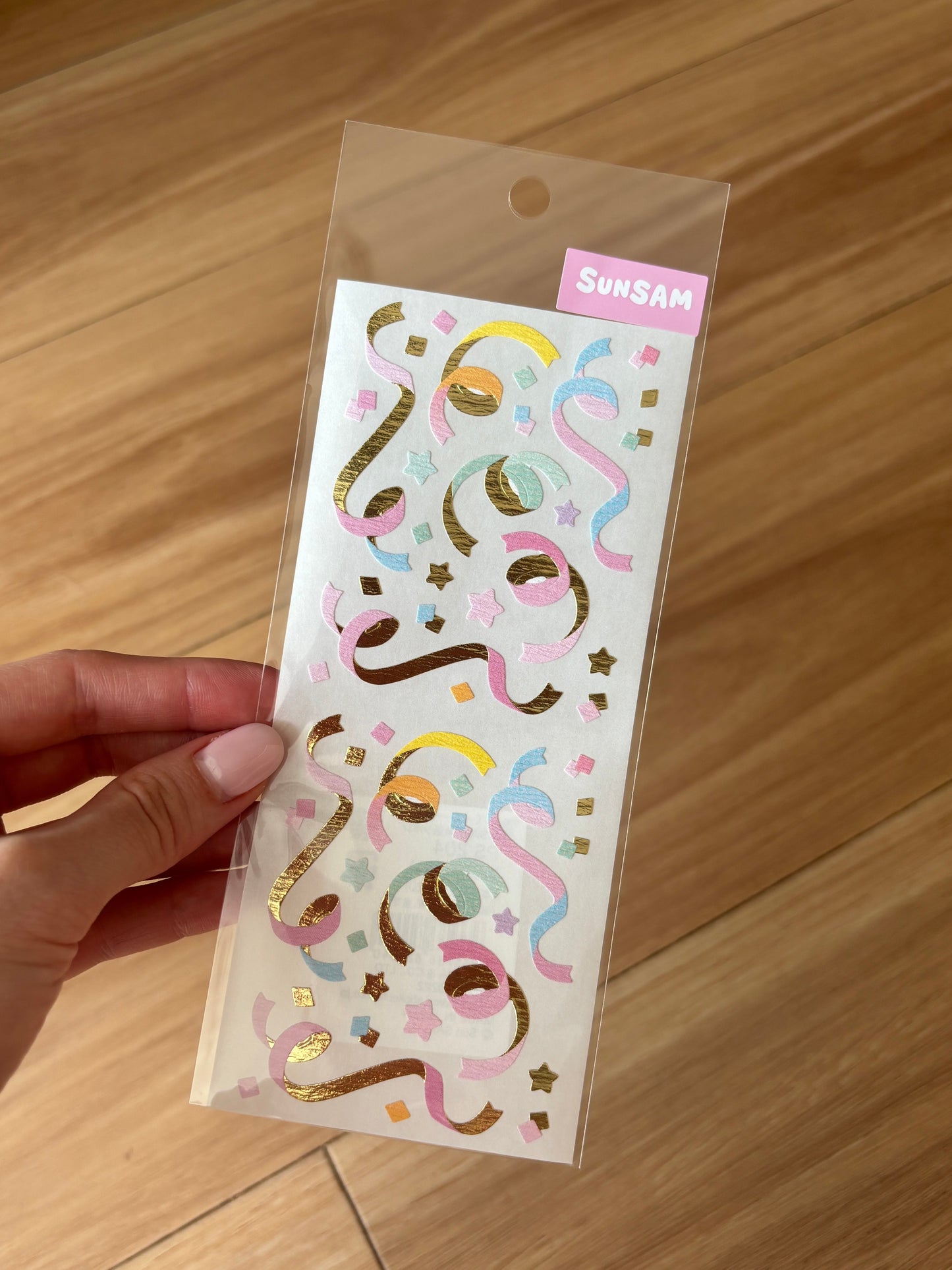 Sticker Fun Gold Foil Paper Confetti and Swirl Stickers