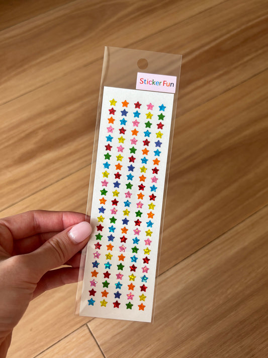 Sticker Fun Holographic Multi-coloured Star Stickers