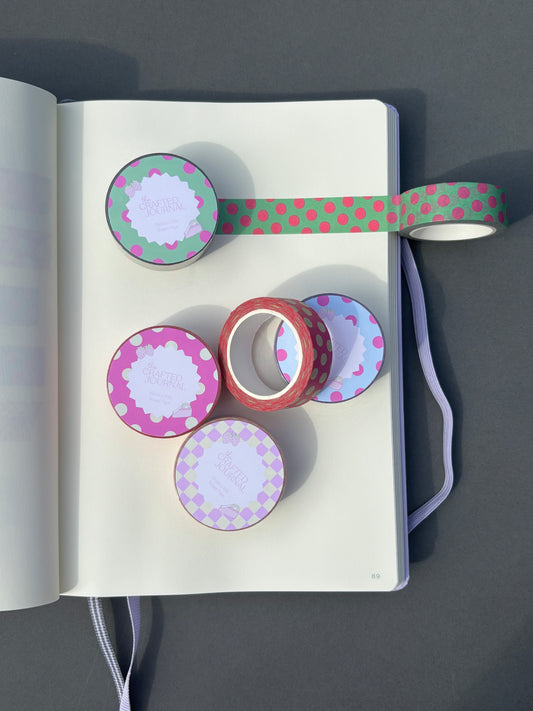 Pink and Green Polka Dot Washi Tape