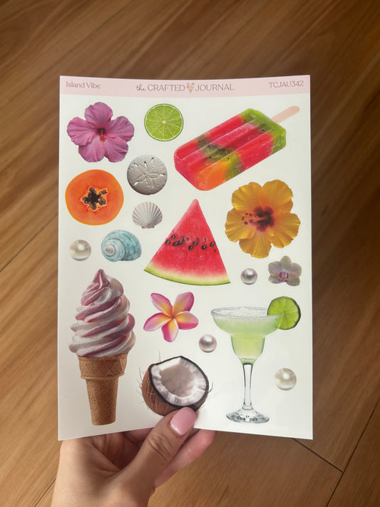 Tropical Vibes Sticker Sheet