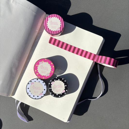 Wine and Pink Stripe Washi Tape