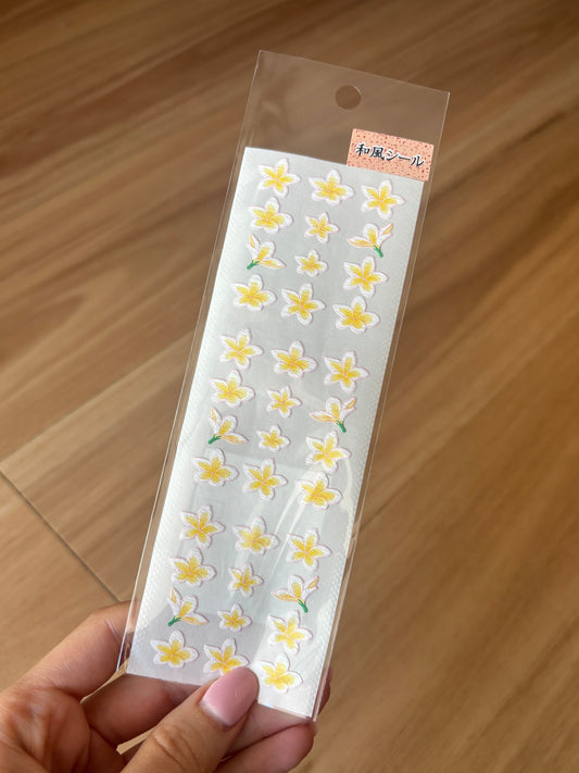 Sticker Fun Washi Plumeria Stickers