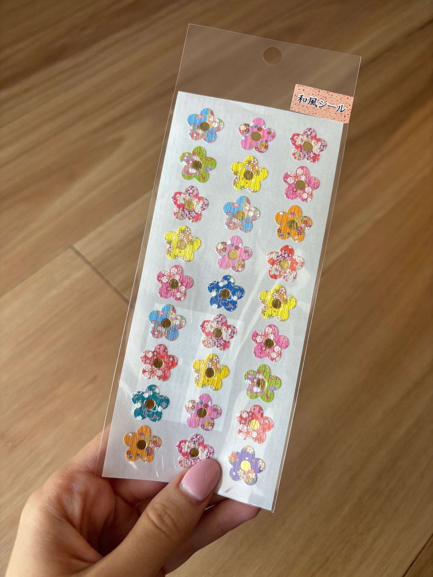 Sticker Fun Washi Chiyogami Flower Stickers