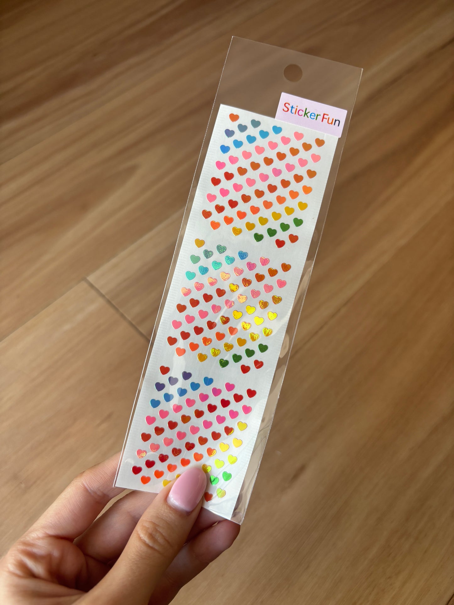 Sticker Fun Aurora Tiny Rainbow Heart Stickers