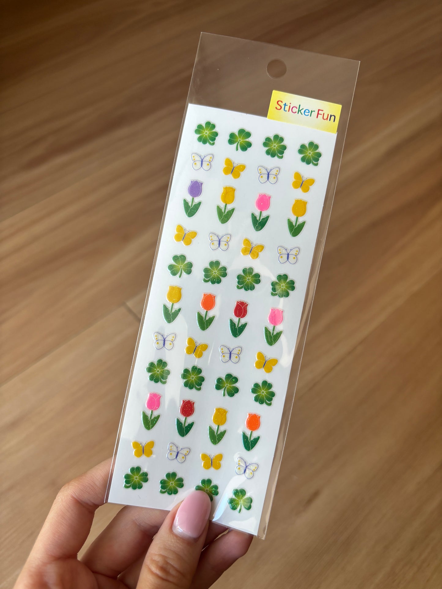Sticker Fun Sparklies Tulip and Clover Stickers