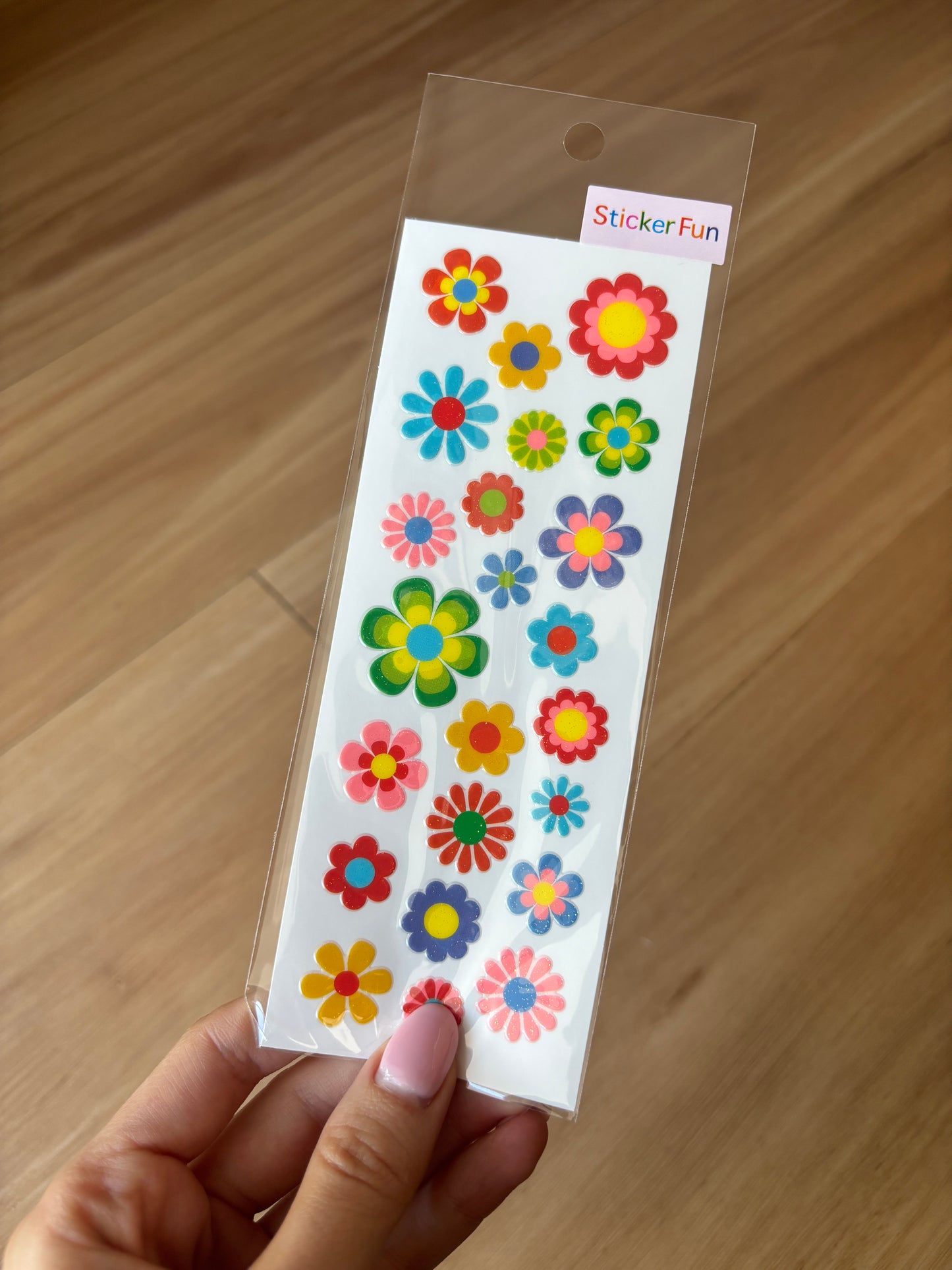 Sticker Fun Sparklies Flower Stickers