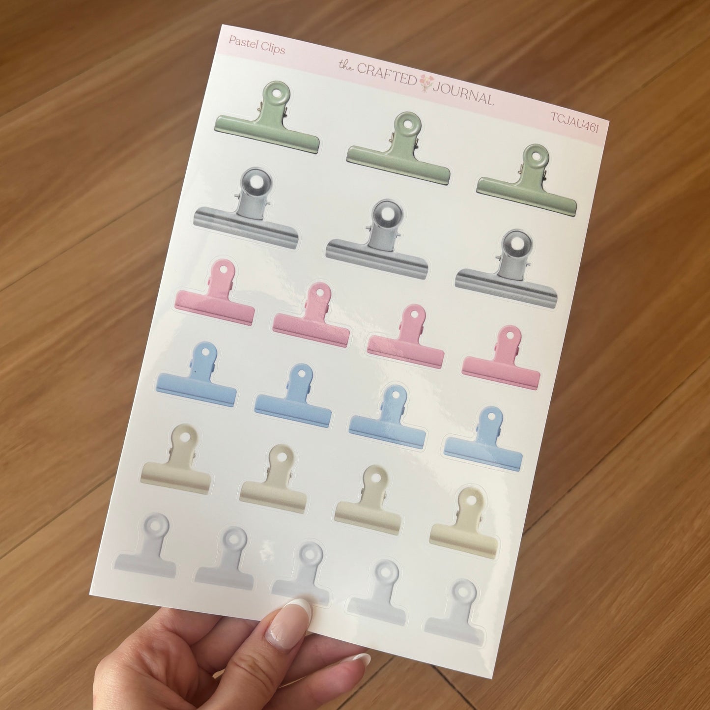Pastel Clips Sticker Sheet