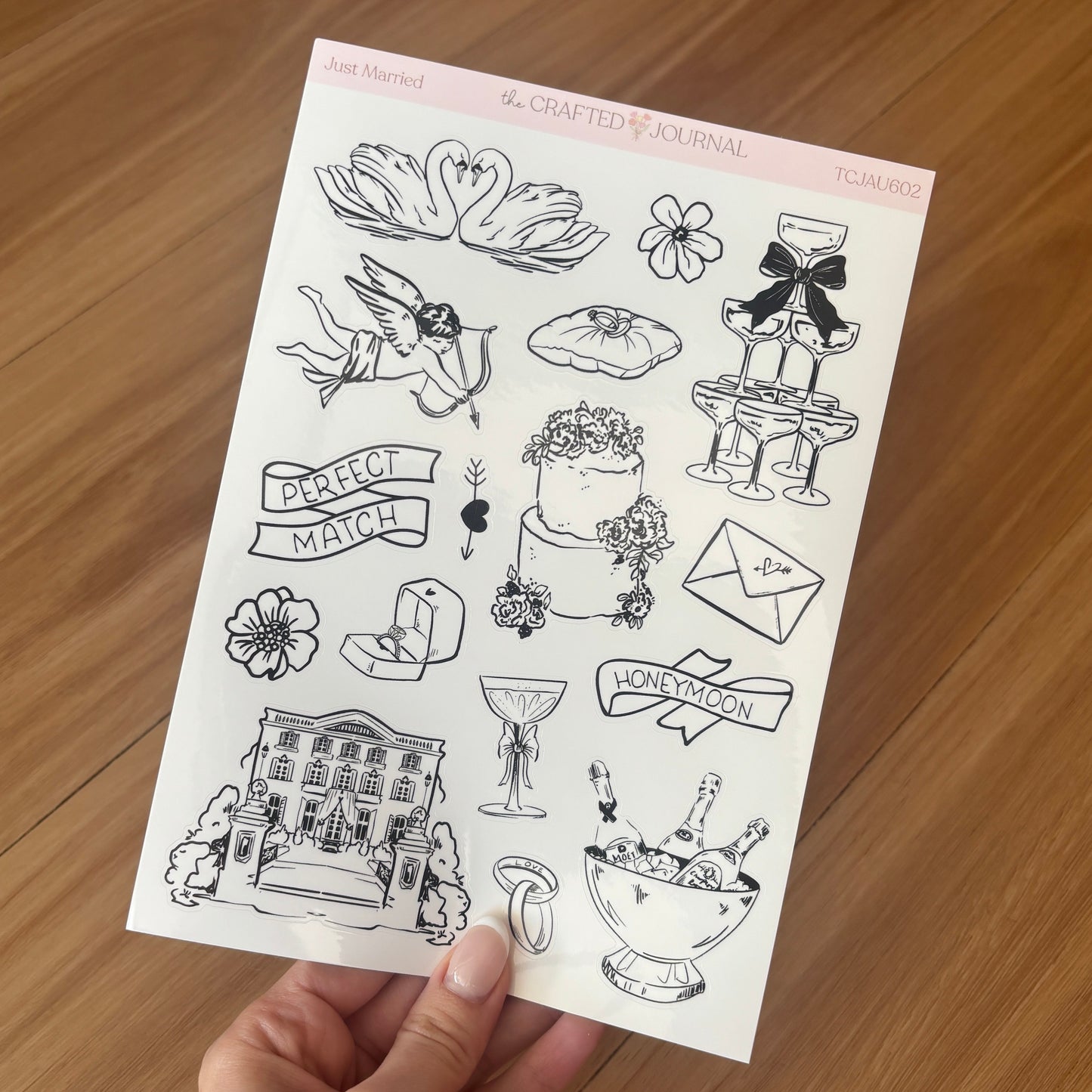 Just Married Sticker Sheet