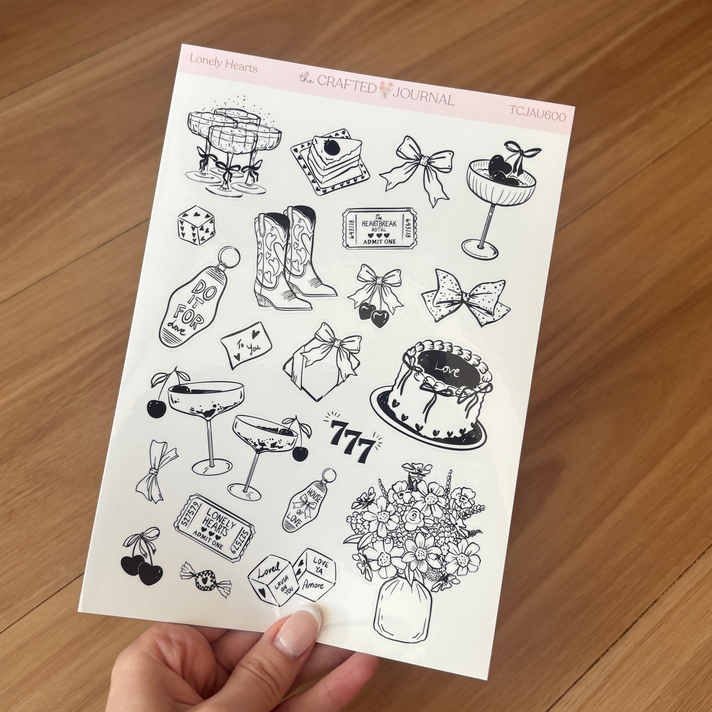Lonely Hearts Sticker Sheet
