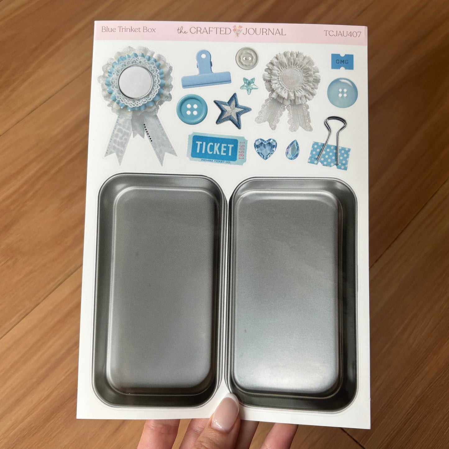 Blue Trinket Box Sticker Sheet