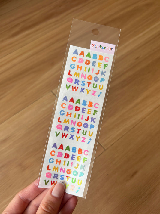 Sticker Fun Aurora Alphabet Stickers