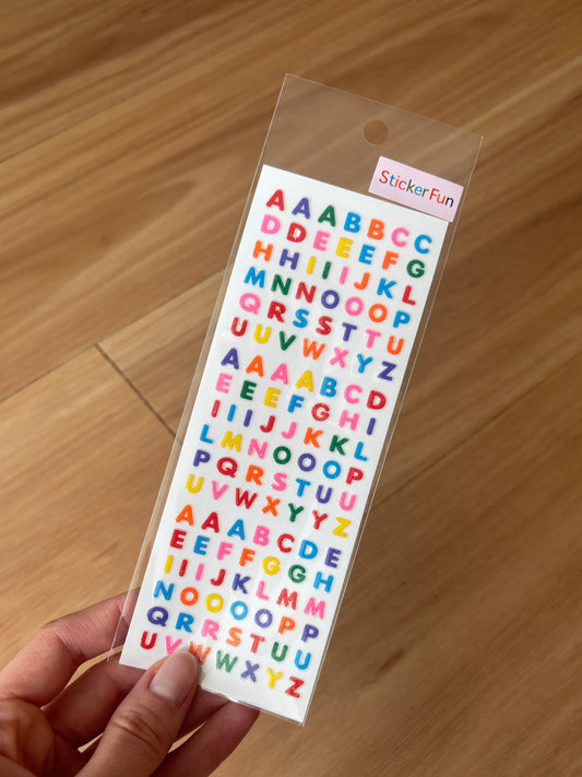 Sticker Fun Sparklies Alphabet