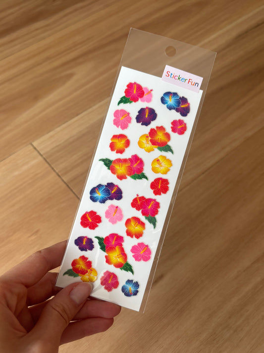 Sticker Fun Sparklies Hibiscus Stickers