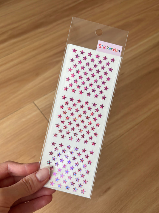 Sticker Fun Prism Pink Star Stickers