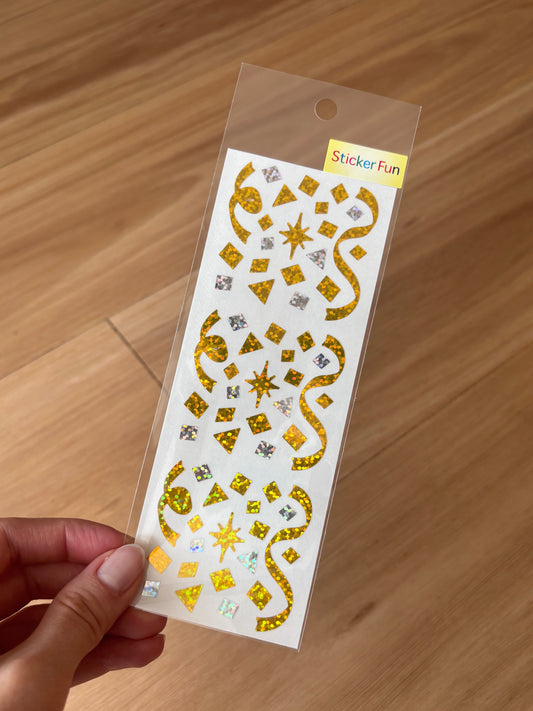 Sticker Fun Prism Confetti & Swirls Stickers