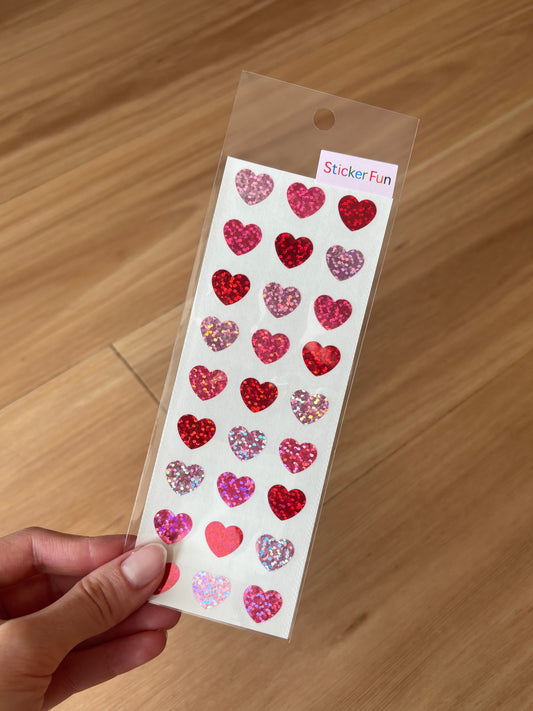 Sticker Fun Prism Heart Stickers