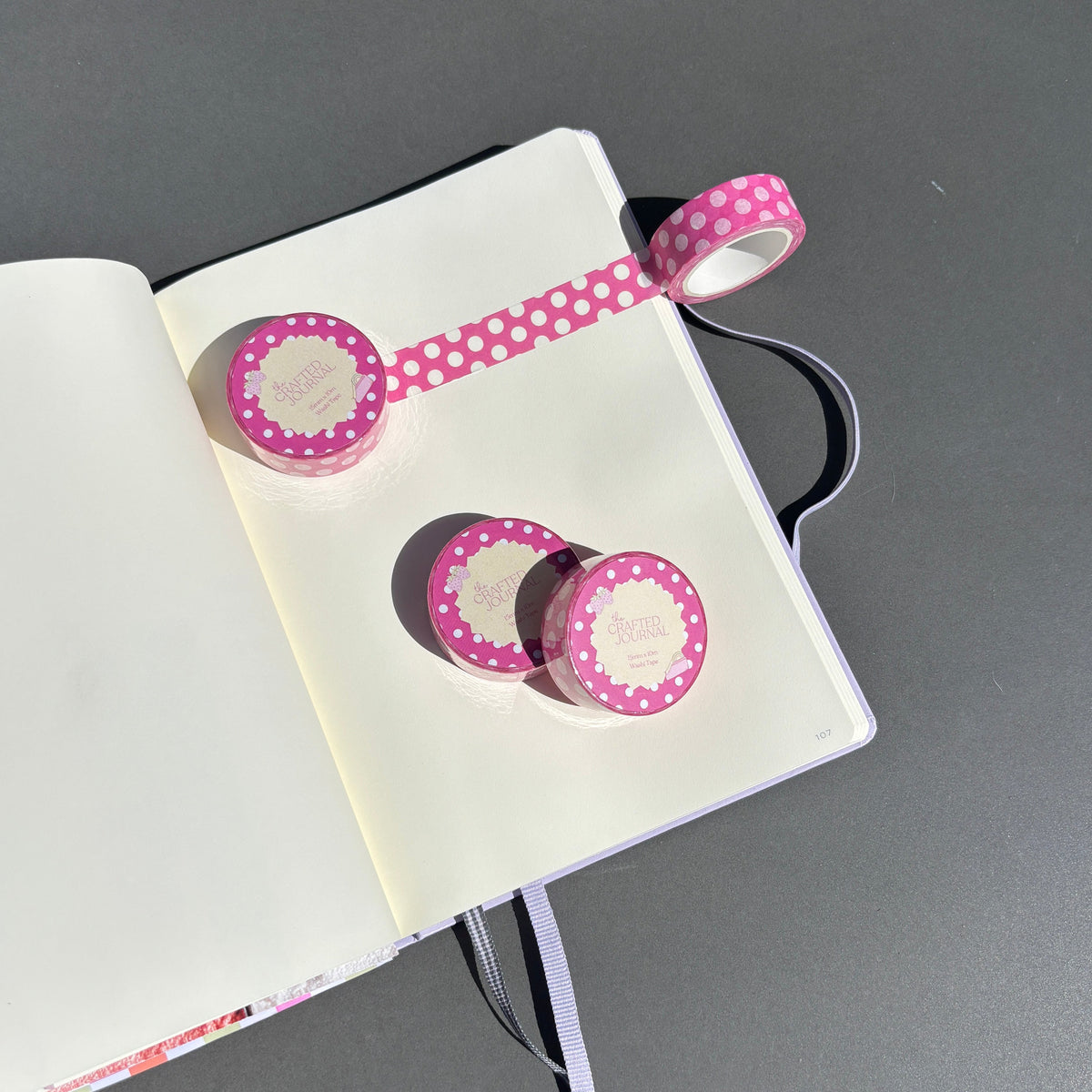 Pink and White Polka Dot Washi