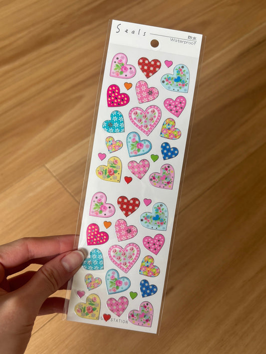 Eight Station Heart Stickers