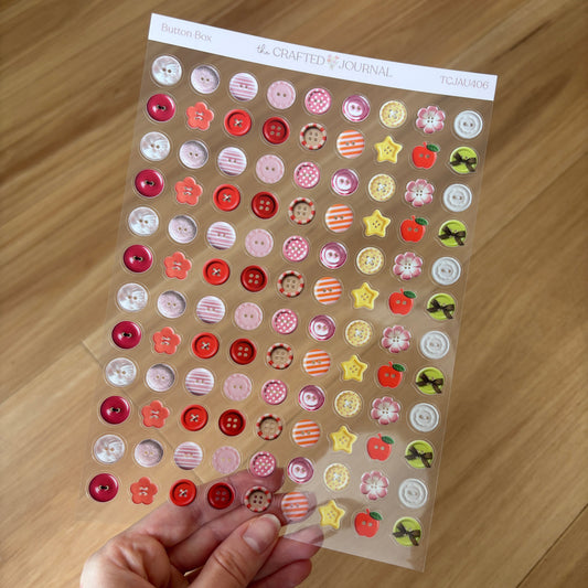 Clear Buttons Sticker Sheet
