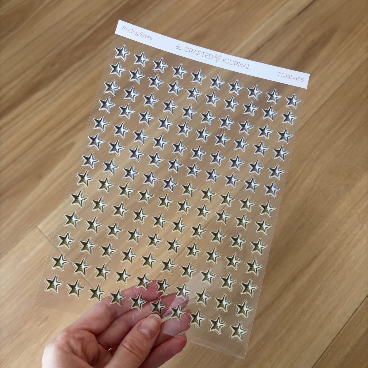 Clear Stars Sticker Sheet