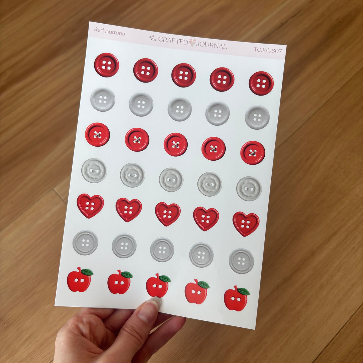 Red Buttons Sticker Sheet