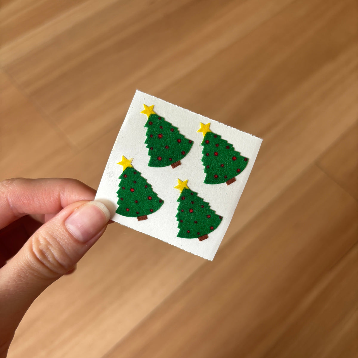 Great 7 - Tear-off Stickers - Furry Christmas Trees
