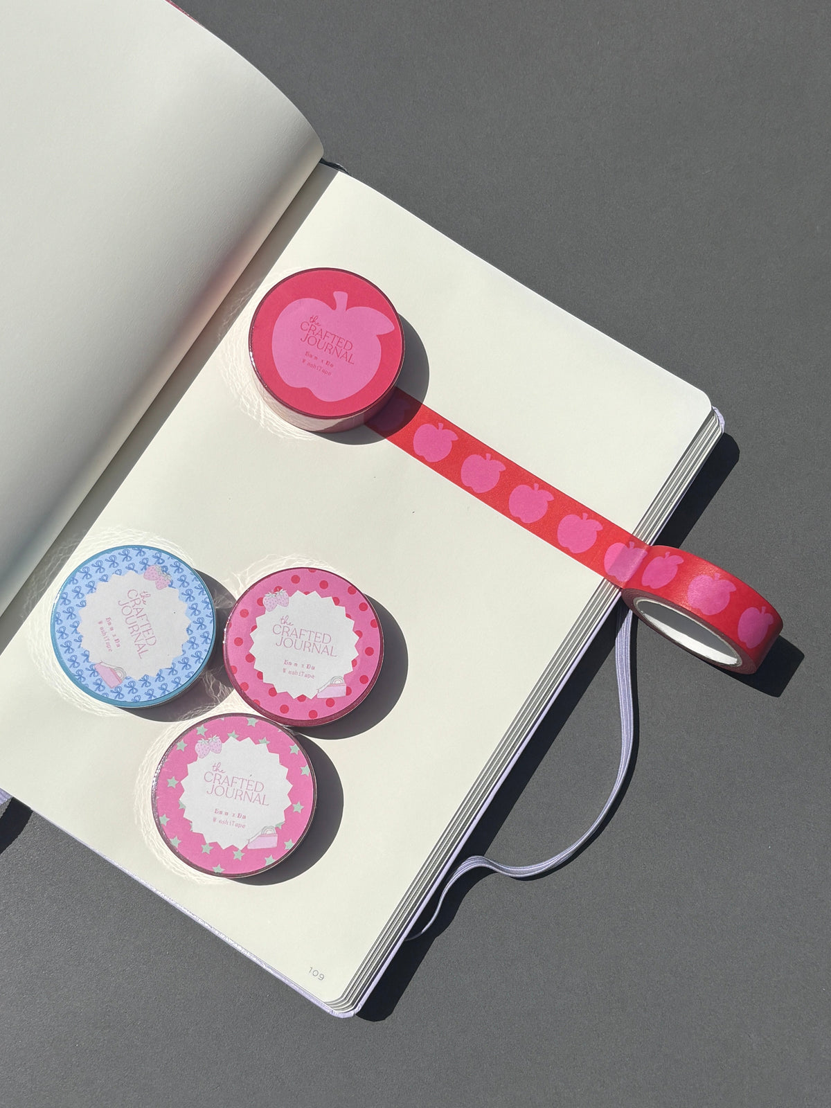 Pink and Red Apple Washi Tape