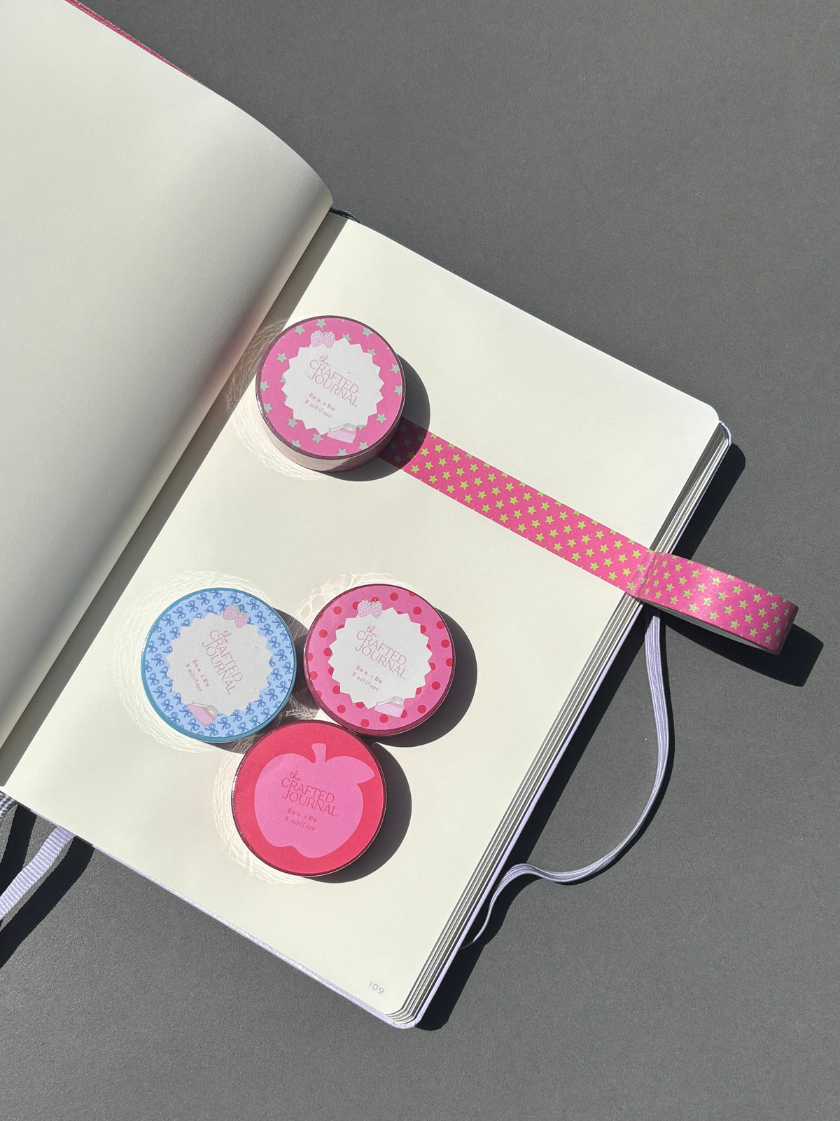 Pink and Green Star Washi Tape