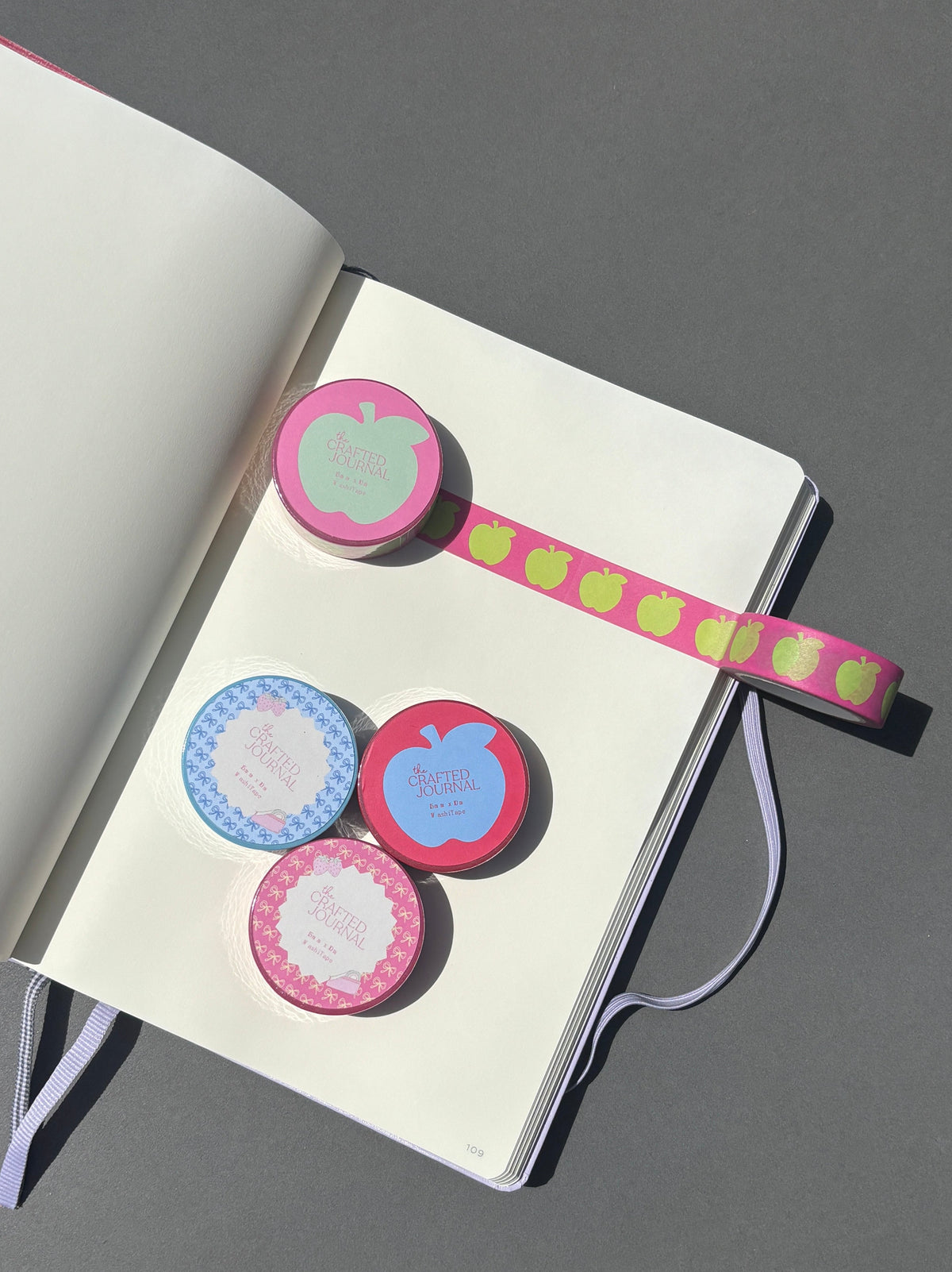 Pink and Green Apple Washi Tape