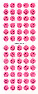 Sticker Fun Paper Glitter Pink Smile Sticker