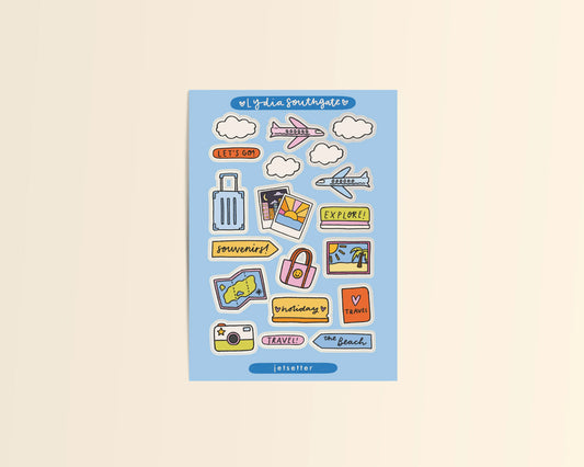 Lydia Southgate - Jetsetter Mini Clear Vinyl Sticker Sheet
