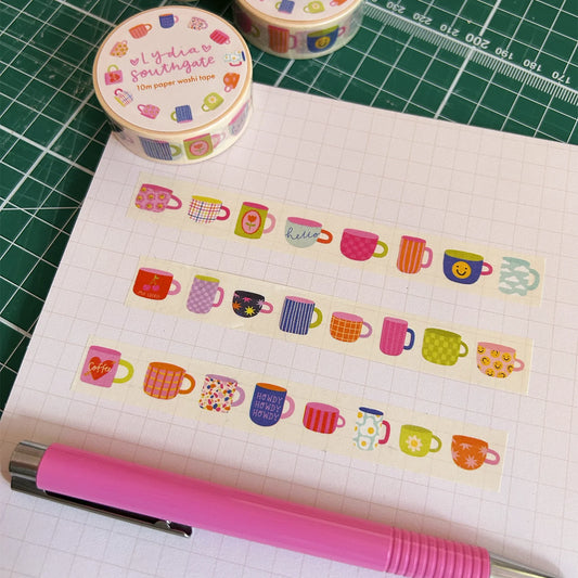 Lydia Southgate - Colourful Mugs Washi Tape