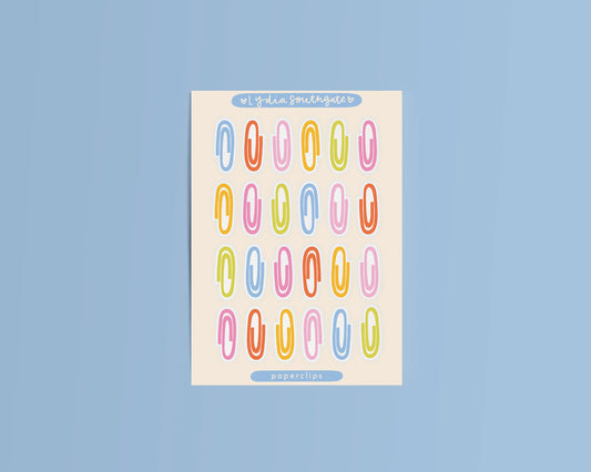 Coming Soon: Lydia Southgate - Paperclips Mini Clear Vinyl Sticker Sheet