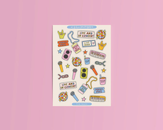 Coming Soon: Lydia Southgate - Summery Concert Themed Clear Vinyl Sticker Sheet