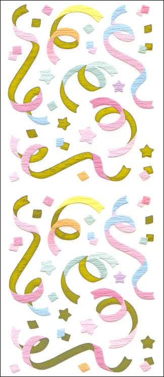 Sticker Fun Gold Foil Paper Confetti and Swirl Stickers