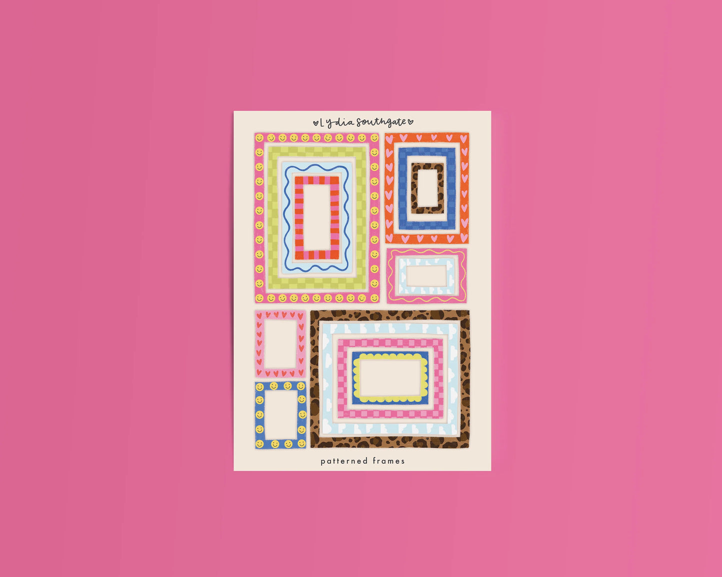 Lydia Southgate - Patterned Frames Sticker Sheet