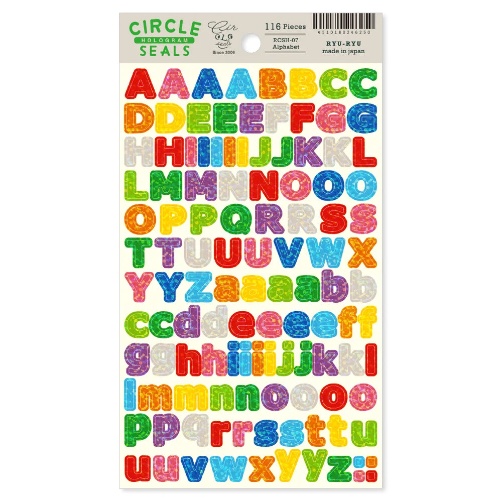COMING SOON: Circle Seal Stickers - Holographic Alphabet Stickers