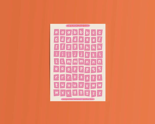 Coming Soon: Lydia Southgate - Pink and Red Polka Dot Magazine Letters Sticker Sheet